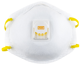 Picture of a N95 mask or respirator for protection against COVID-19 (Coronovirus)