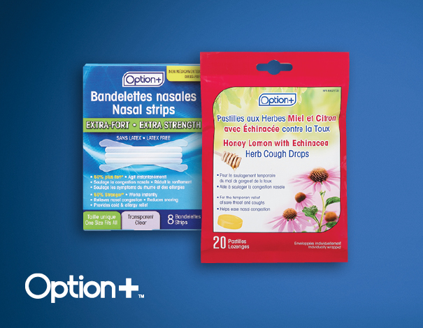 Option+ cold and flu products