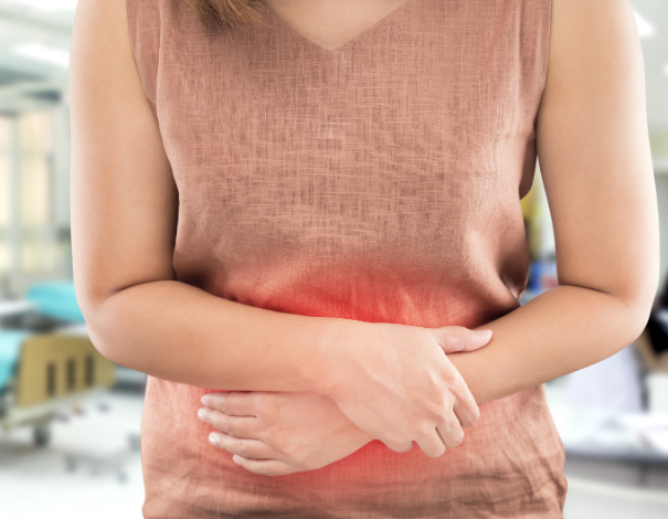 woman with traveller's diarrhea 