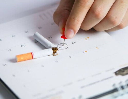 calendrier avec cigarette