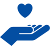 Hand with heart Icon