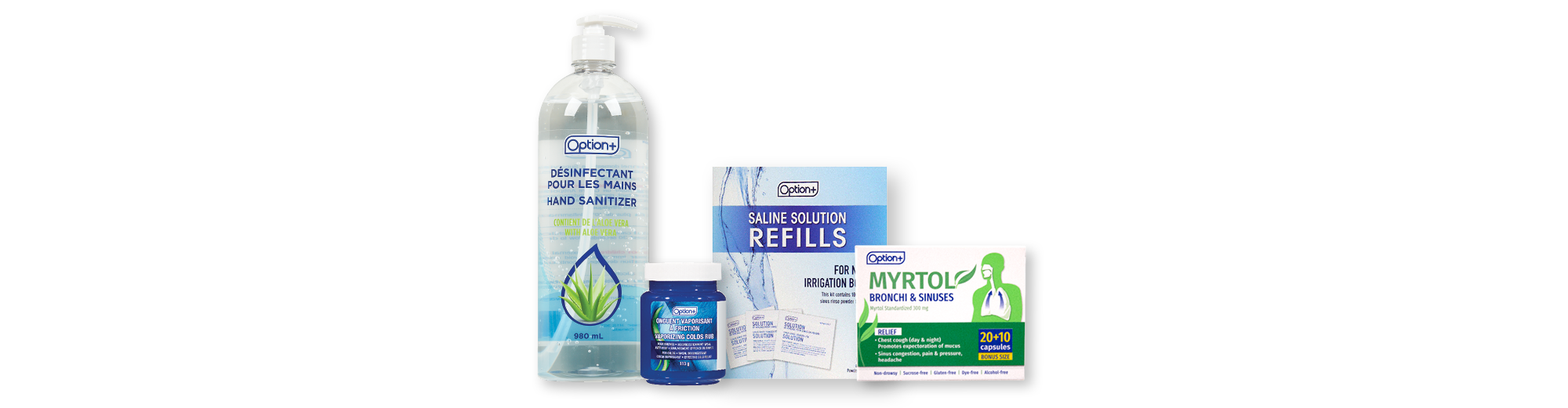 Option+ Cold, Flu, and Allergy Symptom Relief Products