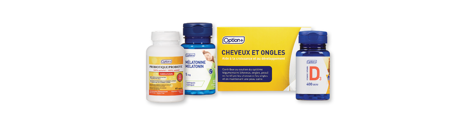 Option+ Vitamines, probiotiques et produits naturels