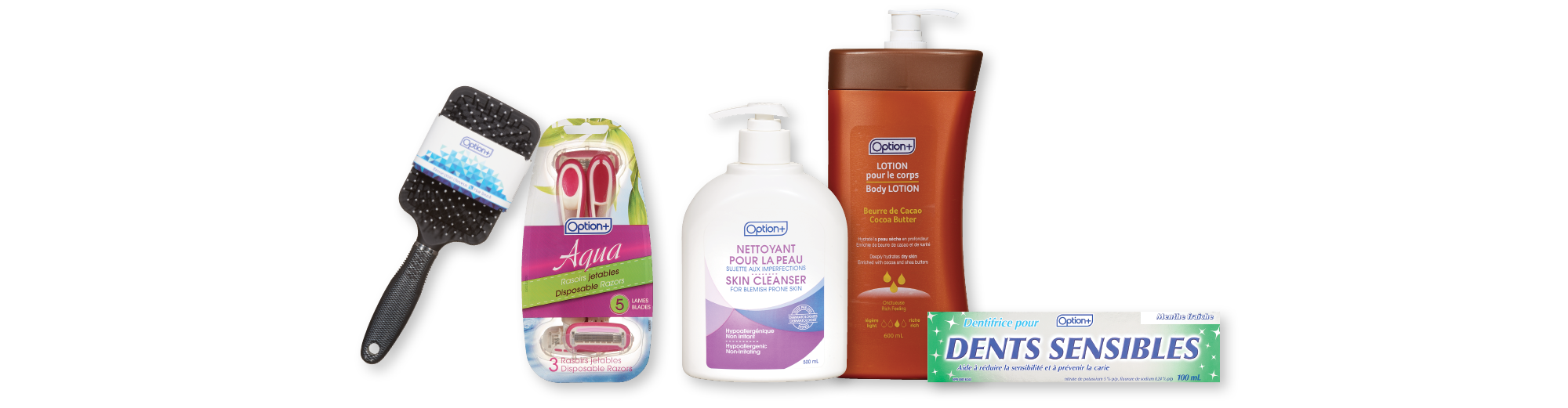 Option+ Hygiène, soins du corps et produits de beauté